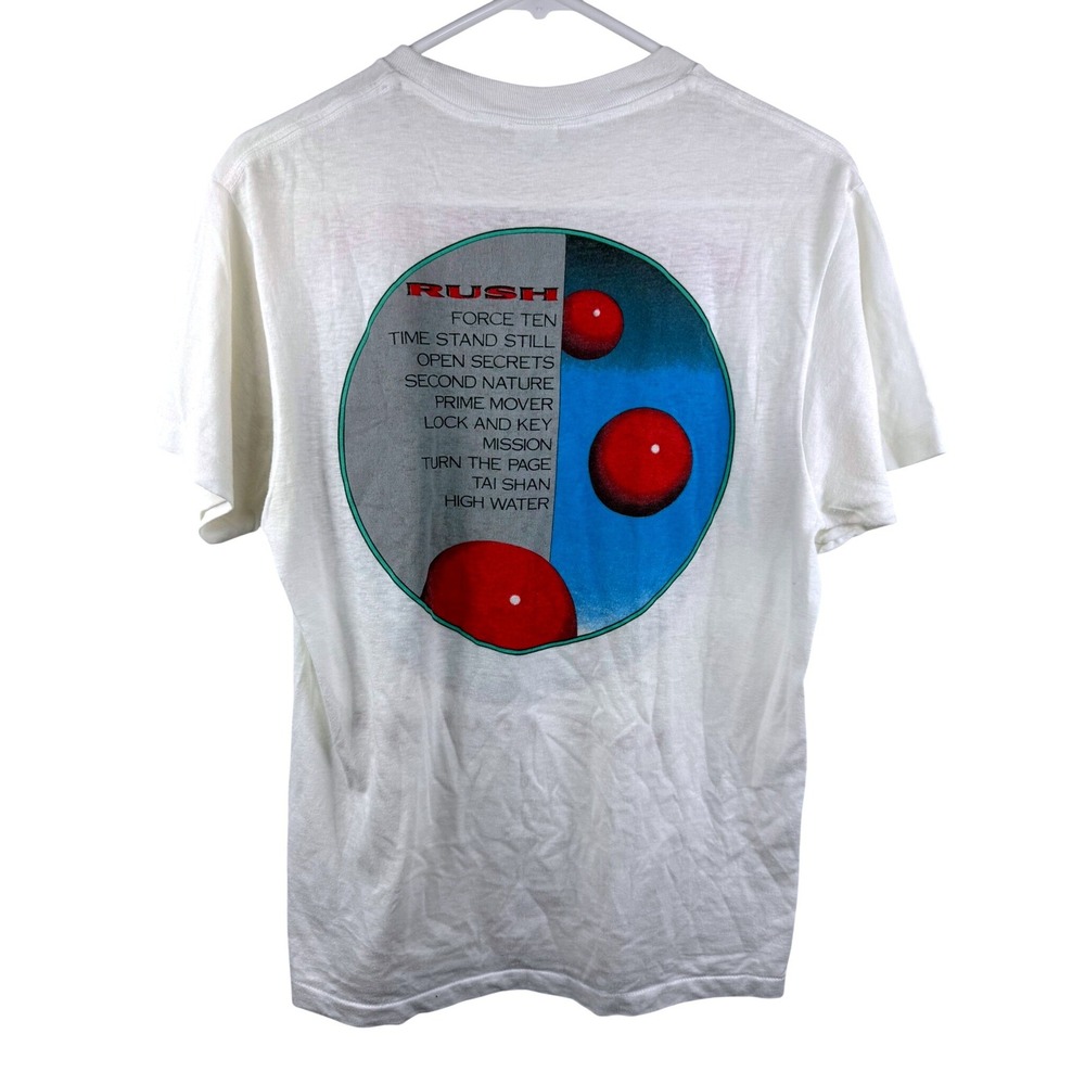 Vintage 1987 Rush Hold Your Fire Tour T-Shirt White Ched Anvil Single Stitch L - Picture 2 of 8